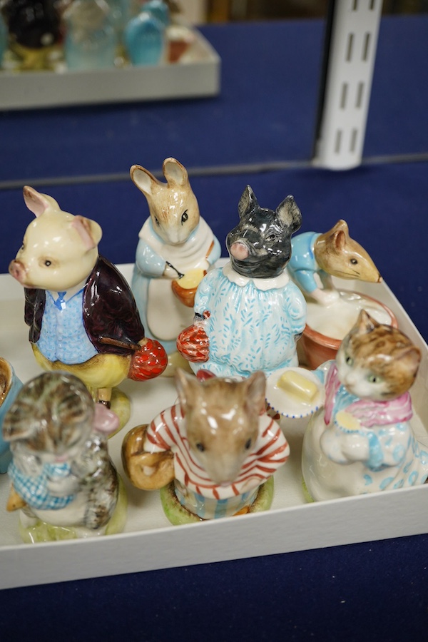 Five Beswick Beatrix Potter characters, and six later Beswick Beatrix Potter figures. (11) largest 11cm high.